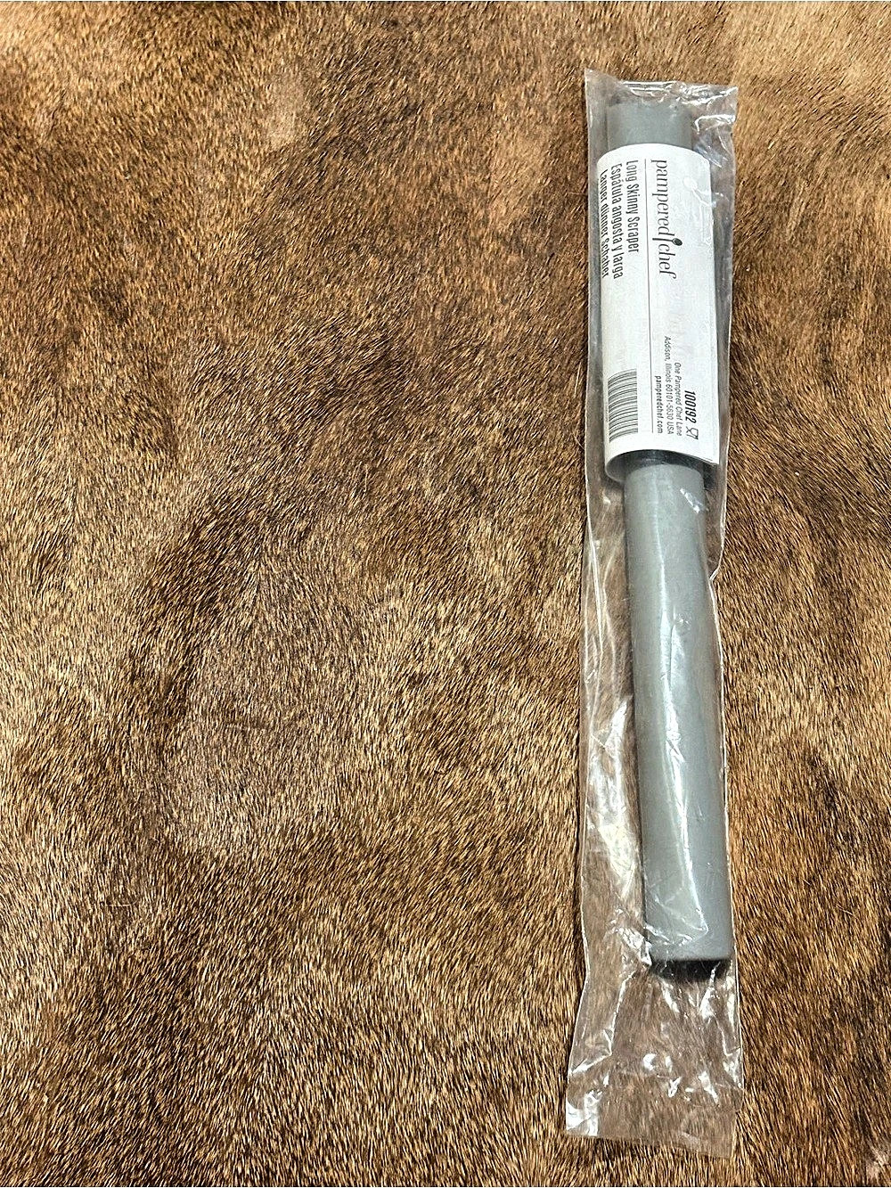 Pampered Chef Long Skinny Scraper Gray Kitchen Tool